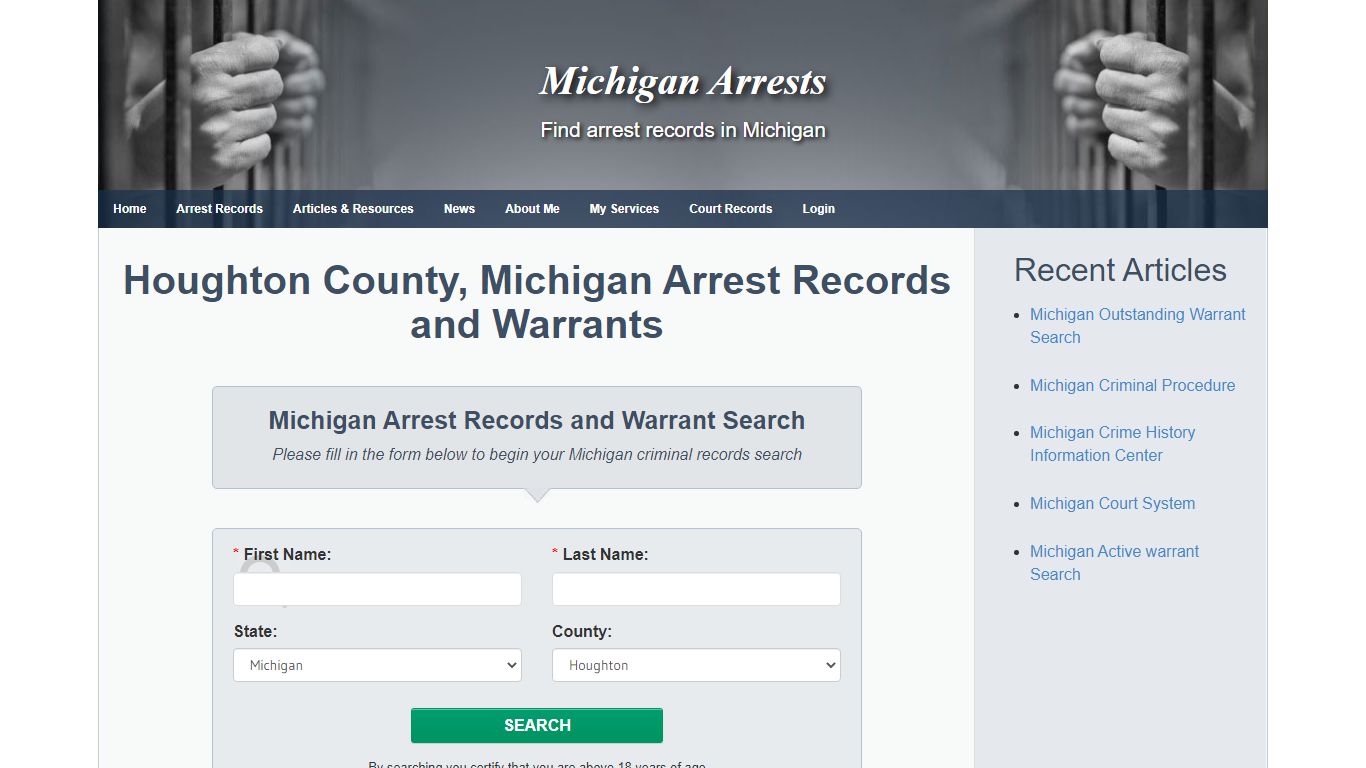 Houghton County, Michigan Arrest Records and Warrants